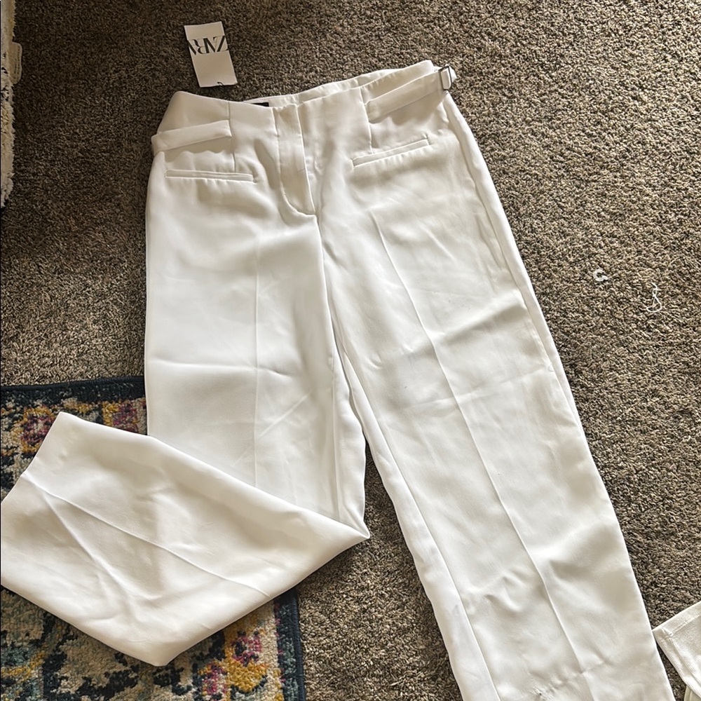 Zara Cream Tailored Pants